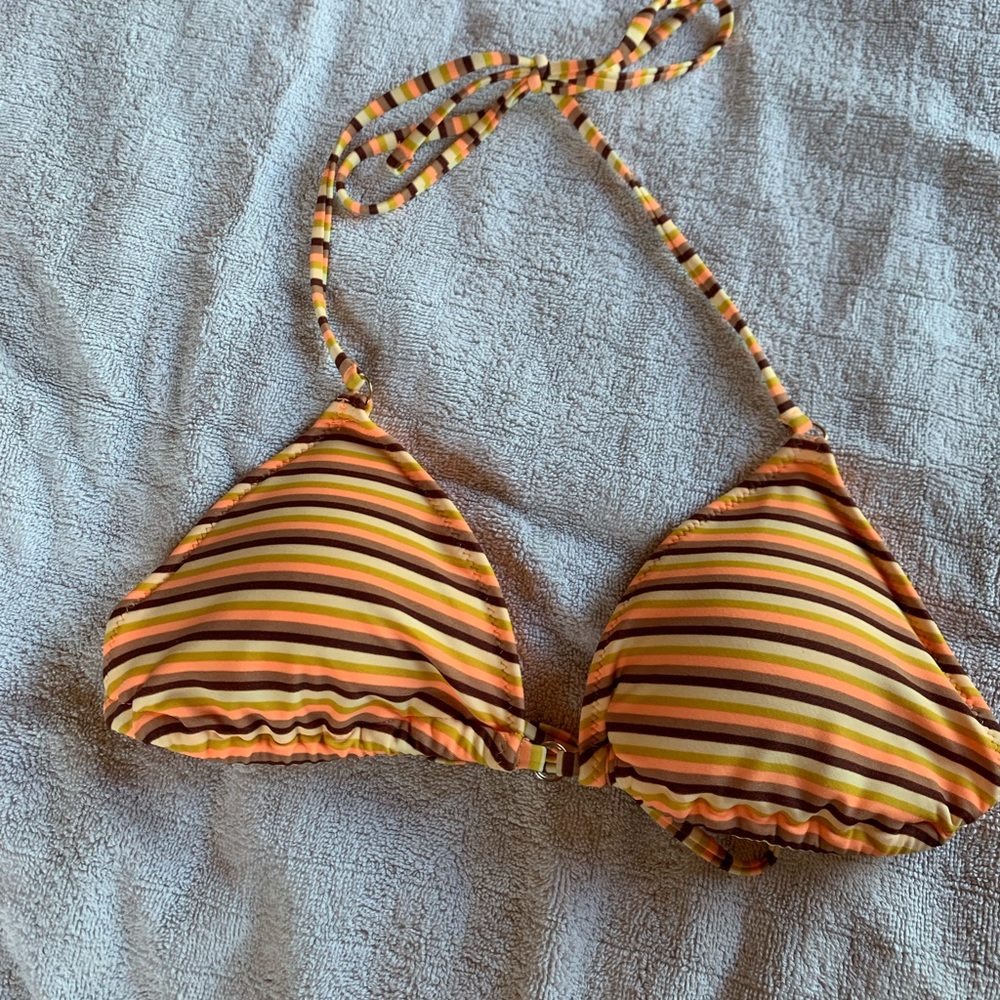 Aerie striped bikini top